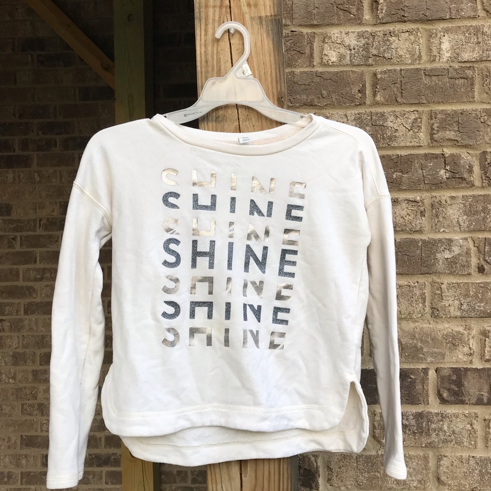 Old Navy Beige Graphic Sweatshirt